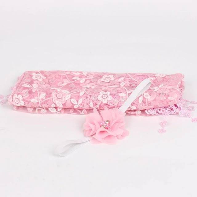 Newborn/Maternity Photo Prop - Quilt With Headband - PINK