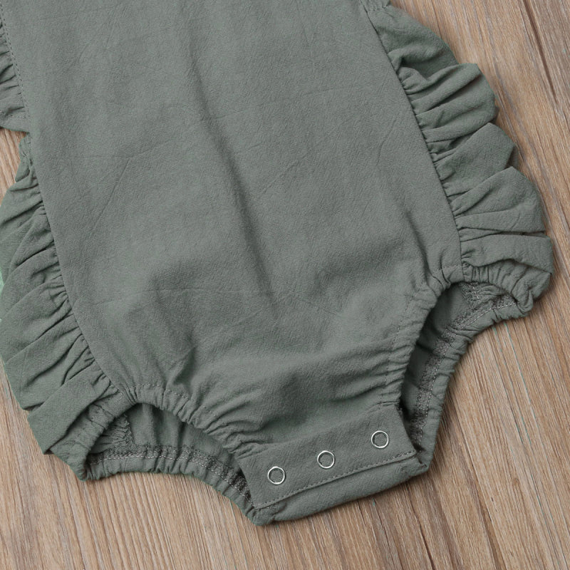 Lilia Romper - Olive Green