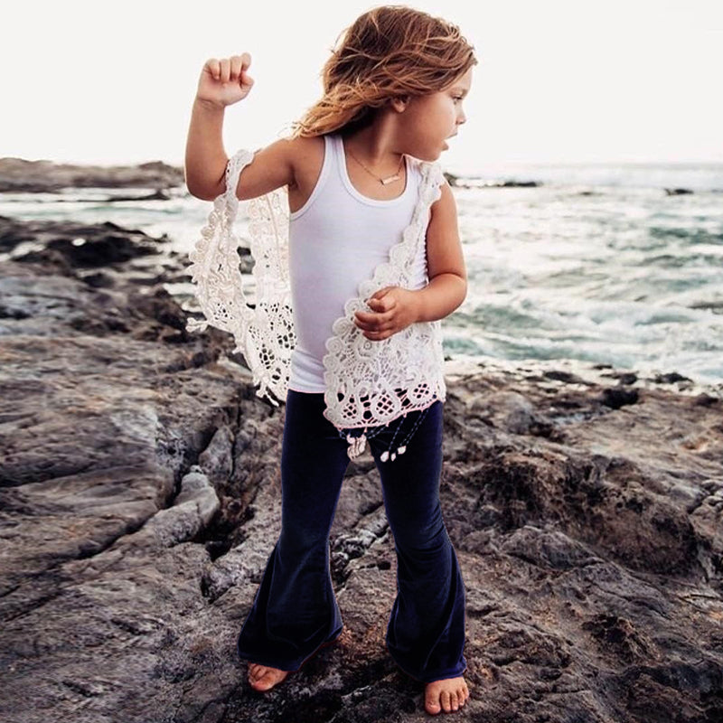 Halo Bell Bottoms- Navy Blue