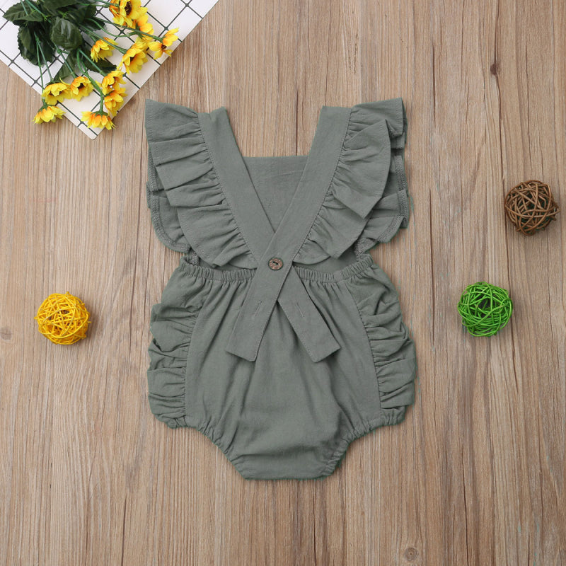 Lilia Romper - Olive Green