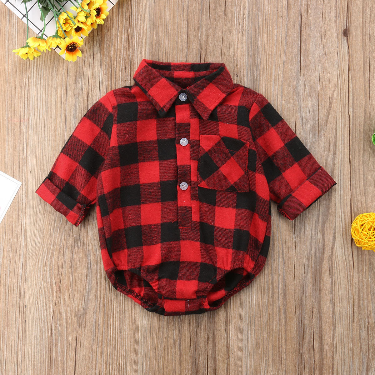 "You Are Dearly Loved" Plaid Romper