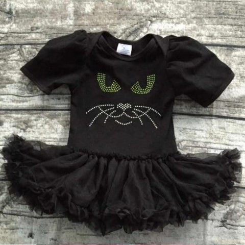 Kitty Halloween Tutu Romper