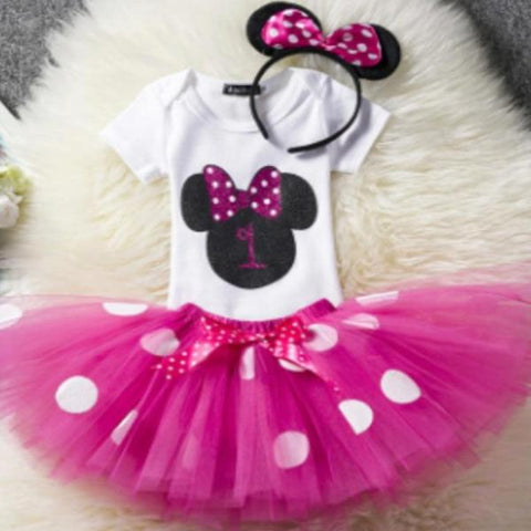 Minnie 1st Birthday Outfit Pink