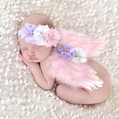 Newborn Wing Set - Photo Newborn Prop - Pink/Purple