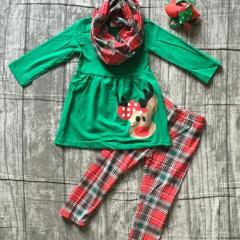 Christmas Rudolph Plaid - Pant Set