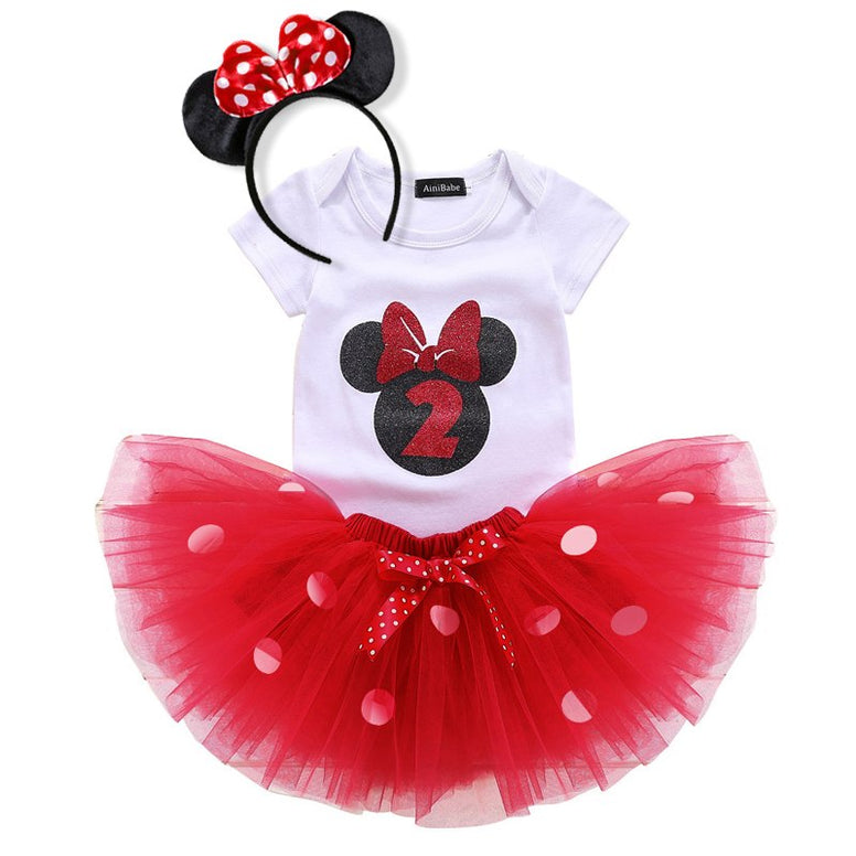 Minnie Mouse 2nd Birthday Tutu Set Red