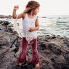 Halo Bell Bottoms - Maroon