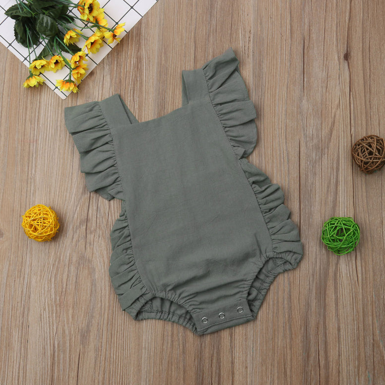 Lilia Romper - Olive Green