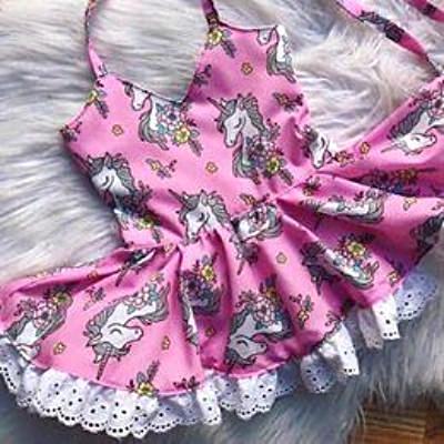 Hott Pink Unicorn Party Dress