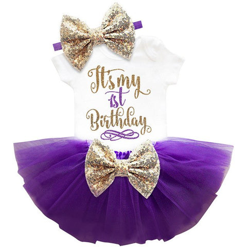 "It's My 1st Birthday" Purple Set