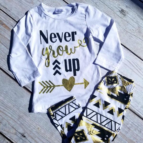 "Never Grow Up" Pant Set