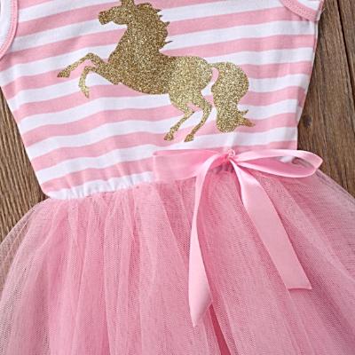 Pink Stripe Unicorn Tutu