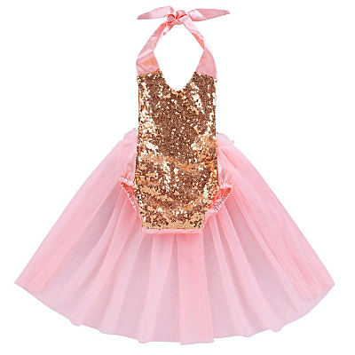 Gold Sequin Romper Tutu