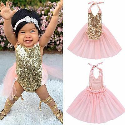 Gold Sequin Romper Tutu
