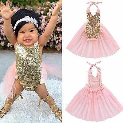 Gold Sequin Romper Tutu