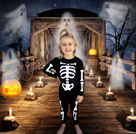 Halloween Skeleton Pant Set