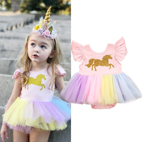 Rainbow Unicorn Romper