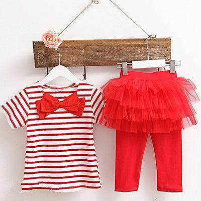Stripe Tutu Pant Set