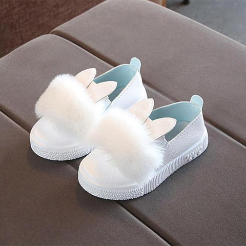 Paisley's Fur Shoe - WHITE